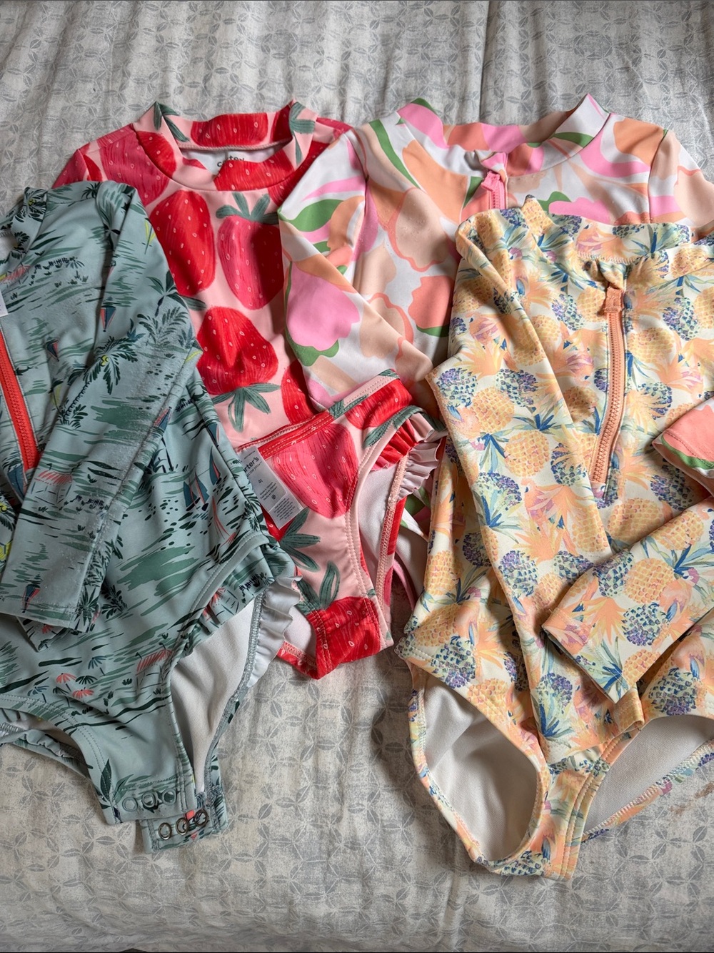 Girls' Long-Sleeve Bathing Suits Bundle